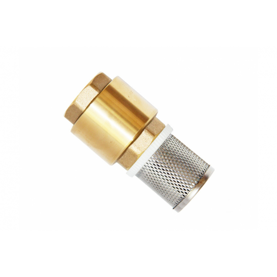 Обратный клапан UNIPUMP с сеткой 1", сетка - нерж., толкатель - пластик