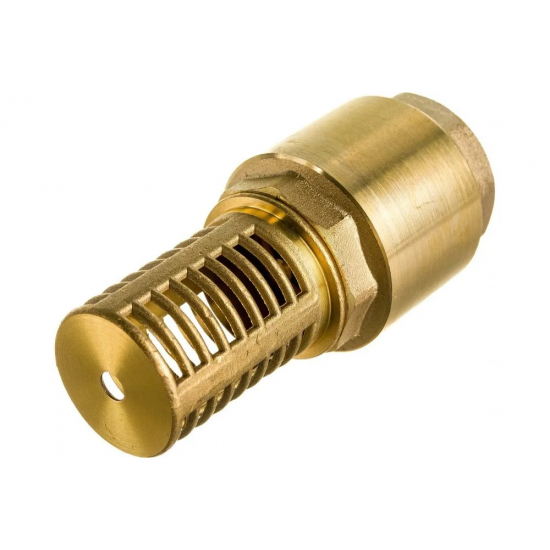 Обратный клапан UNIPUMP с сеткой 3/4", сетка - латунь, толкатель - латунь