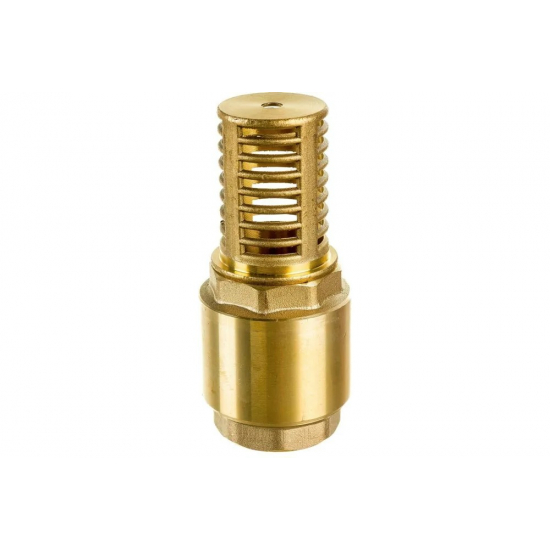 Обратный клапан UNIPUMP с сеткой 3/4", сетка - латунь, толкатель - латунь
