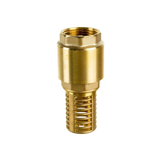 Обратный клапан UNIPUMP с сеткой 3/4", сетка - латунь, толкатель - латунь