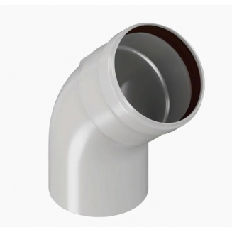 Отвод конденсационный KRATS (кратс) D80, угол 45 градусов, для конденсационных котлов