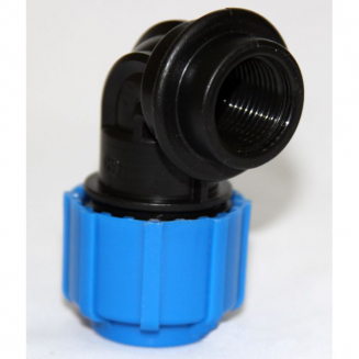 Отвод полиэтиленовый ТПК-АКВА 20х1/2" с внутренней резьбой обжимной на трубу 50022012