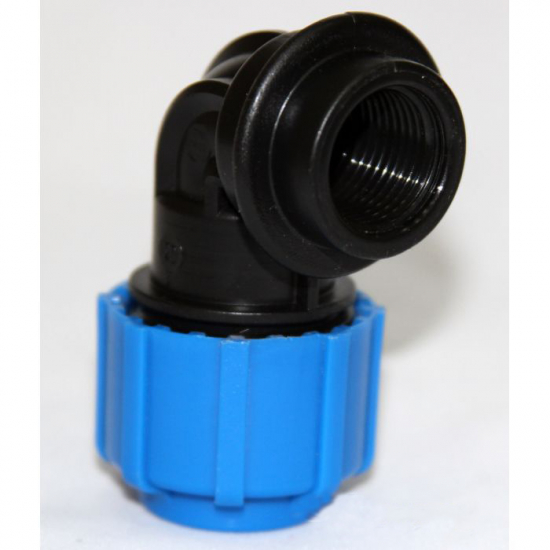 Отвод полиэтиленовый ТПК-АКВА 25х1" с внутренней резьбой обжимной на трубу 50022501