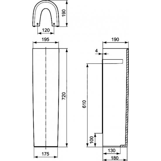 Пьедестал для раковины IDEAL STANDARD Connect E797301
