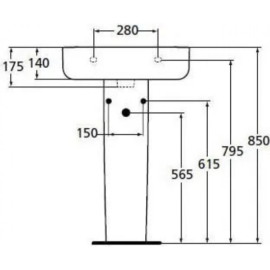 Пьедестал для раковины IDEAL STANDARD Connect E797301