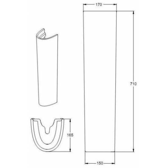Пьедестал для раковины IDEAL STANDARD Eurovit+V311101