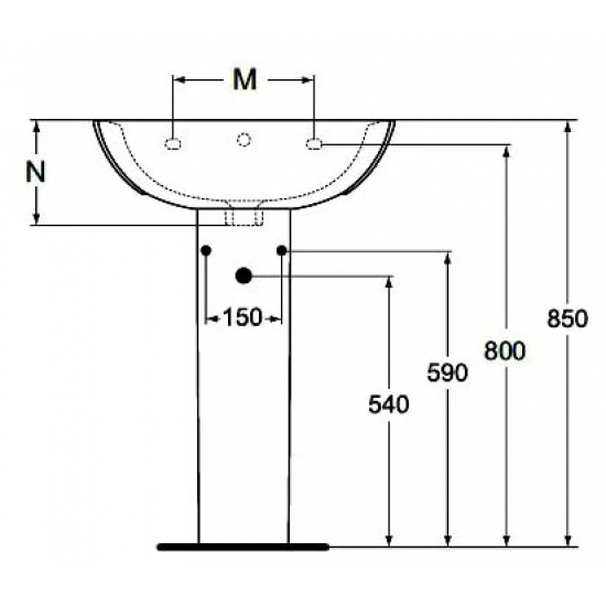 Пьедестал для раковины IDEAL STANDARD Oceane W306201
