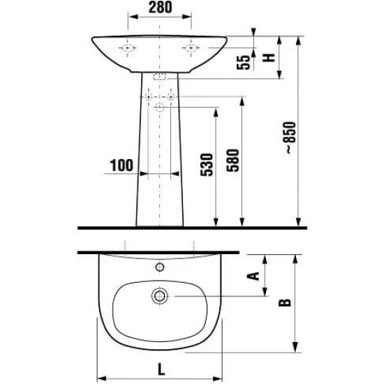 Пьедестал для раковины JIKA Zeta 1939.0