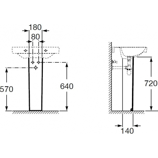 Пьедестал для раковины ROCA Debba 33799000Y