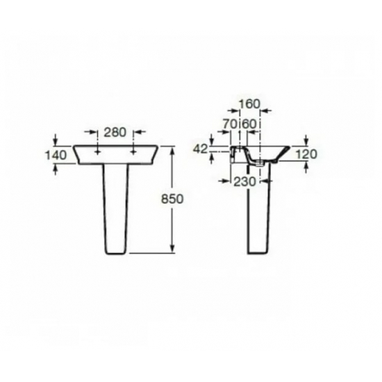 Пьедестал для раковины ROCA The Gap 337470000