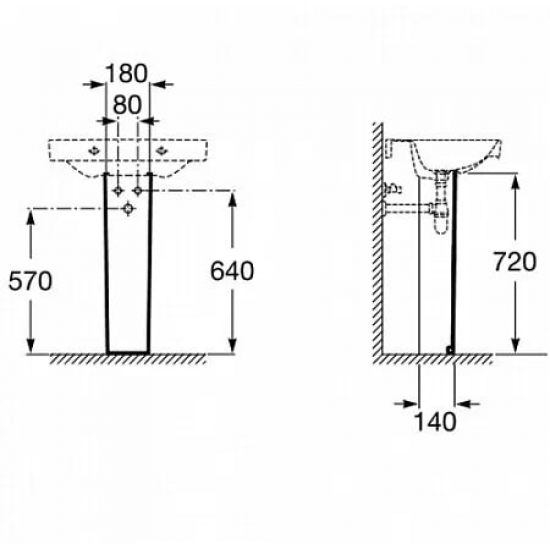 Пьедестал для раковины ROCA Victoria 337390
