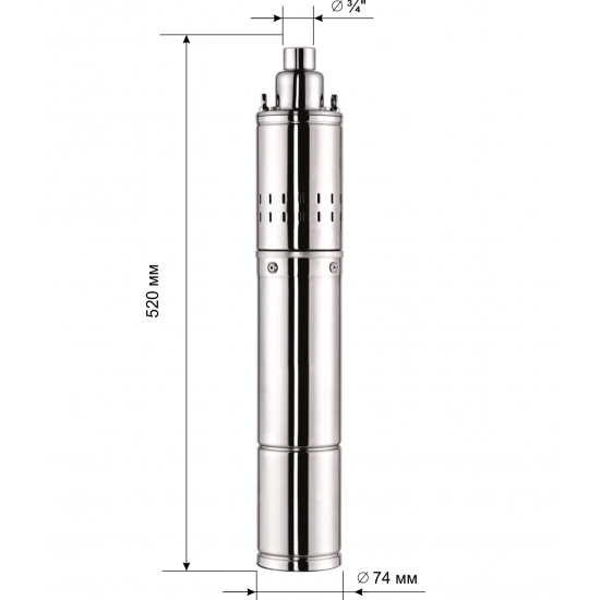 Погружной насос АКВАТЕК SPV3" 1-60 с кабелем 10 м