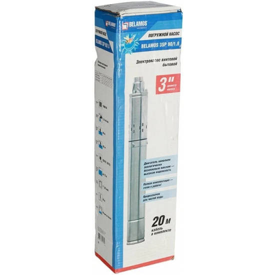 Погружной насос BELAMOS 3SP90/1.8 диаметр 75мм, кабель 20м