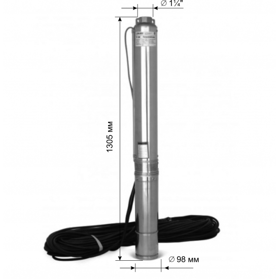 Погружной насос BELAMOS TF-150 диаметр 98мм, кабель 80м