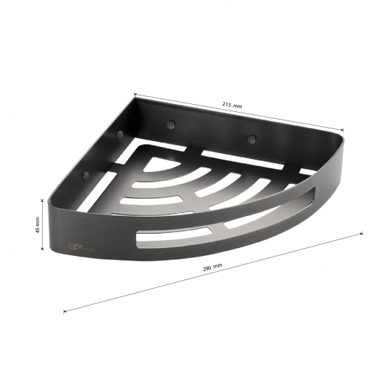 Полка 1-ярусная угловая GFmark GF-78360 графит