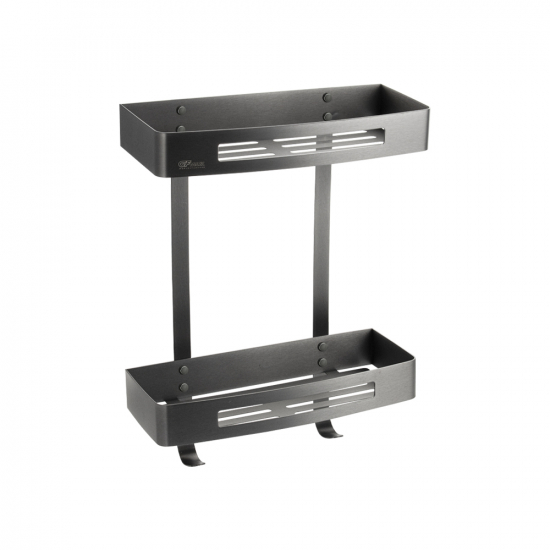 Полка 2-ярусная прямоугольная GFmark GF-78363 графит