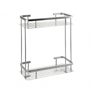 Полка 2-ярусная прямоугольная САНАКС 75067 из алюминия