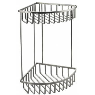 Полка 2-ярусная угловая 20 см САНАКС 75054 из нержавеющей стали