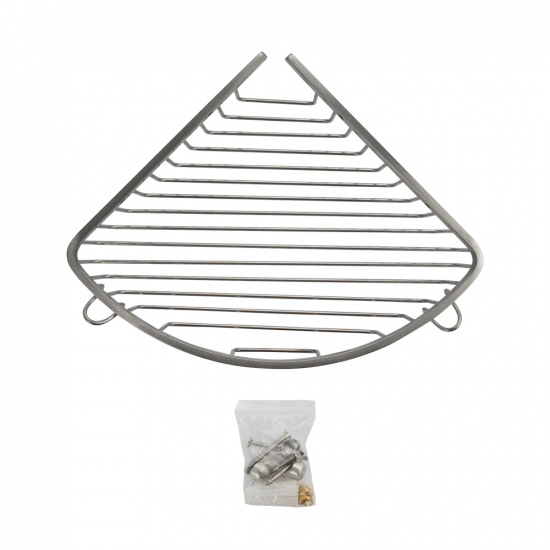 Полка 2-ярусная угловая 22 см .GFmark - 80361 из нержавеющей стали