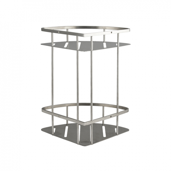 Полка 2-ярусная угловая 22 см .GFmark - 80363 из нержавеющей стали