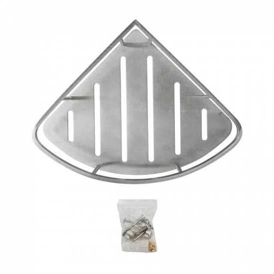 Полка 2-ярусная угловая 22 см .GFmark - 80363 из нержавеющей стали