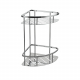 Полка 2-ярусная угловая 22 см TITAN 77351 из нержавеющей стали
