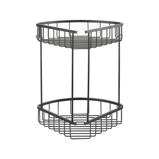 Полка 2-ярусная угловая GFmark GF-78251 графит