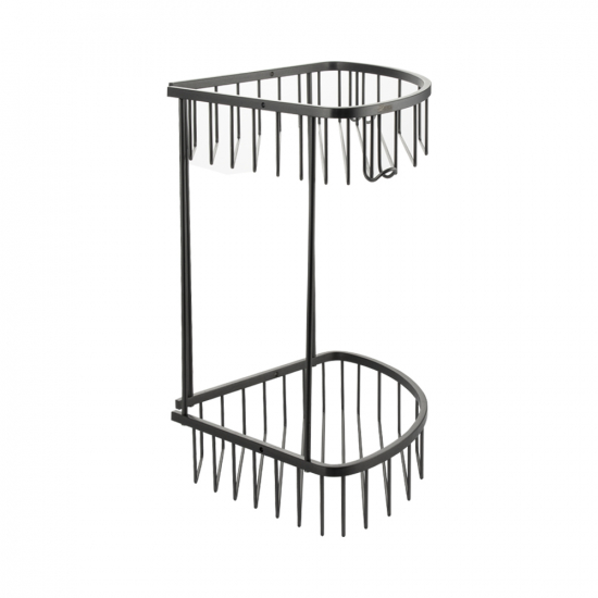 Полка 2-ярусная угловая GFmark GF-78251 графит