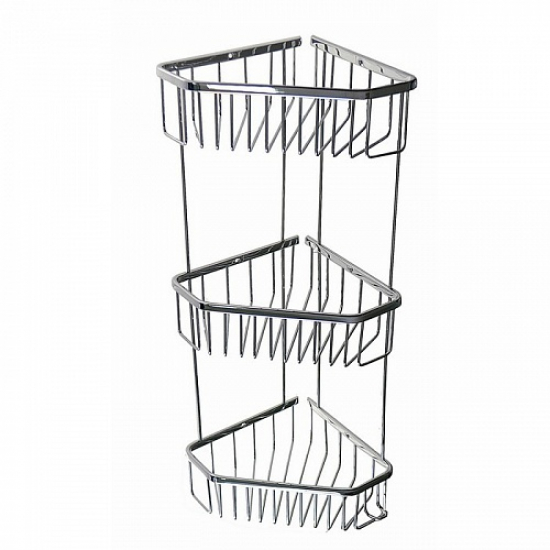 Полка 3-ярусная угловая 18 см САНАКС 75044 из нержавеющей стали
