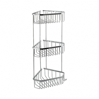 Полка 3-ярусная угловая 18 см САНАКС 75044 из нержавеющей стали