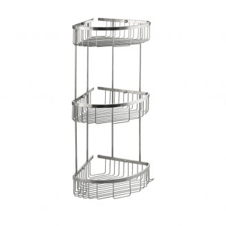 Полка 3-ярусная угловая 22 см .GFmark - 80365 из нержавеющей стали