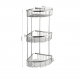 Полка 3-ярусная угловая 22 см .GFmark - 80365 из нержавеющей стали