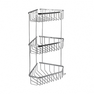Полка 3-ярусная угловая 22 см САНАКС 75045 из нержавеющей стали