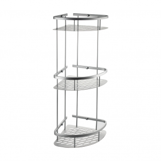 Полка 3-ярусная угловая 22 см САНАКС 75169 из алюминия