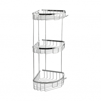 Полка 3-ярусная угловая 22 см TITAN 77255 из нержавеющей стали