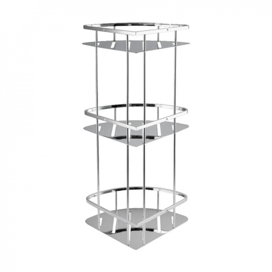 Полка 3-ярусная угловая 22 см TITAN 77355 из нержавеющей стали