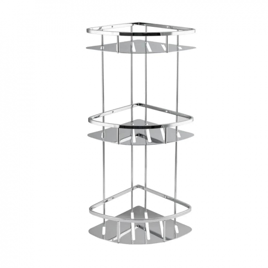 Полка 3-ярусная угловая 22 см TITAN 77355 из нержавеющей стали