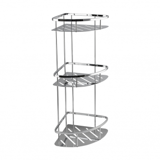 Полка 3-ярусная угловая 22 см TITAN 77355 из нержавеющей стали