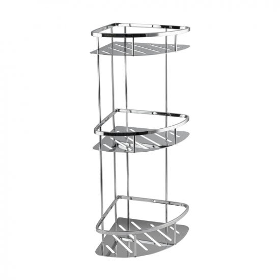 Полка 3-ярусная угловая 22 см TITAN 77355 из нержавеющей стали