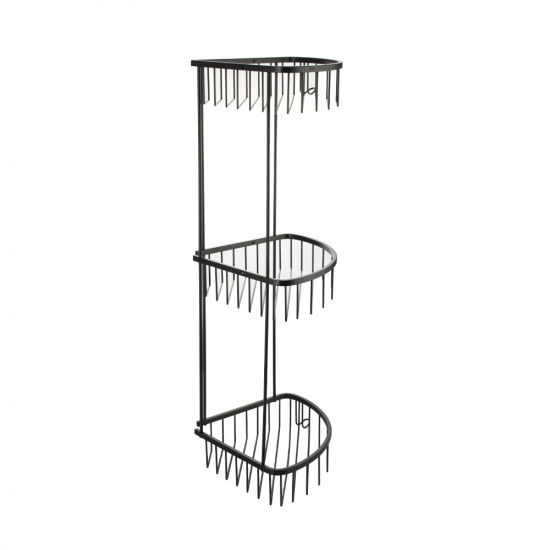 Полка 3-ярусная угловая GFmark GF-78255 графит