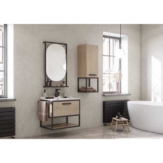 Полка для мебели АКВАТОН Лофт Фабрик дуб эндгрейн в стиле hi-tech