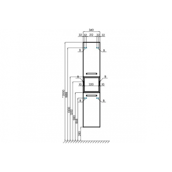 Полка для мебели АКВАТОН Лофт Фабрик дуб эндгрейн в стиле hi-tech