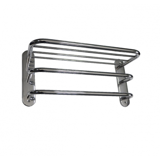 Полка для полотенца с опорой тройная САНАКС GF-1053 из нержавеющей стали