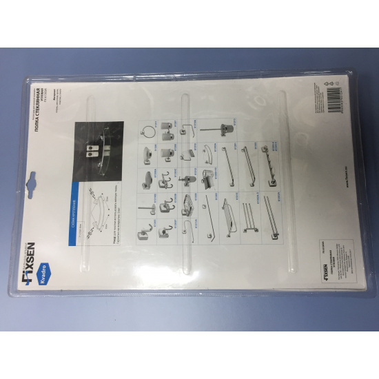 Полка FIXSEN Kvadro FX-61303A стеклянная угловая