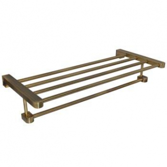 Полка FRAP F1424  для полотенец с полотенцедержателем под бронзу