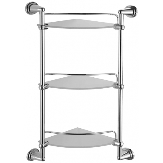 Полка FRAP F1507-3 стеклянная 3 ярусная угловая