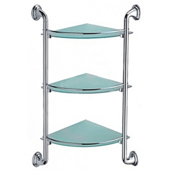Полка FRAP F1507-3 стеклянная 3 ярусная угловая