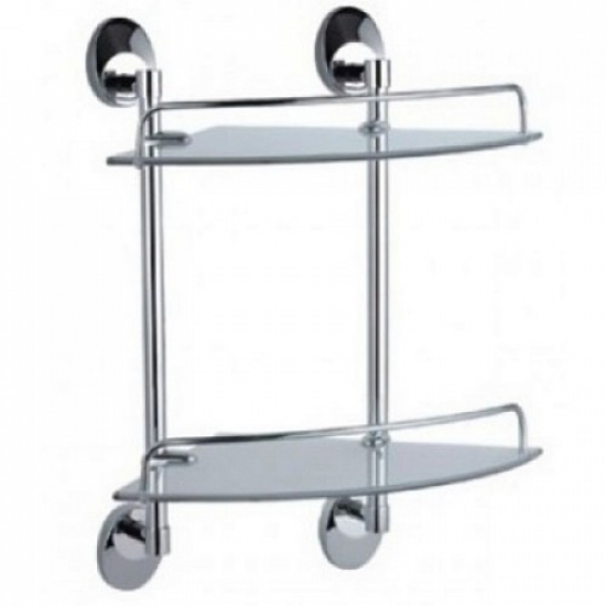 Полка FRAP F1607-2 стеклянная 2 ярусная угловая