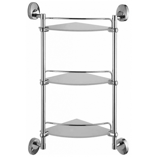 Полка FRAP F1607-3 стеклянная 3 ярусная угловая