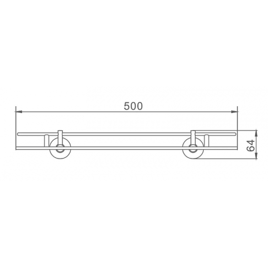 Полка FRAP F1707-1 стеклянная 1 ярусная